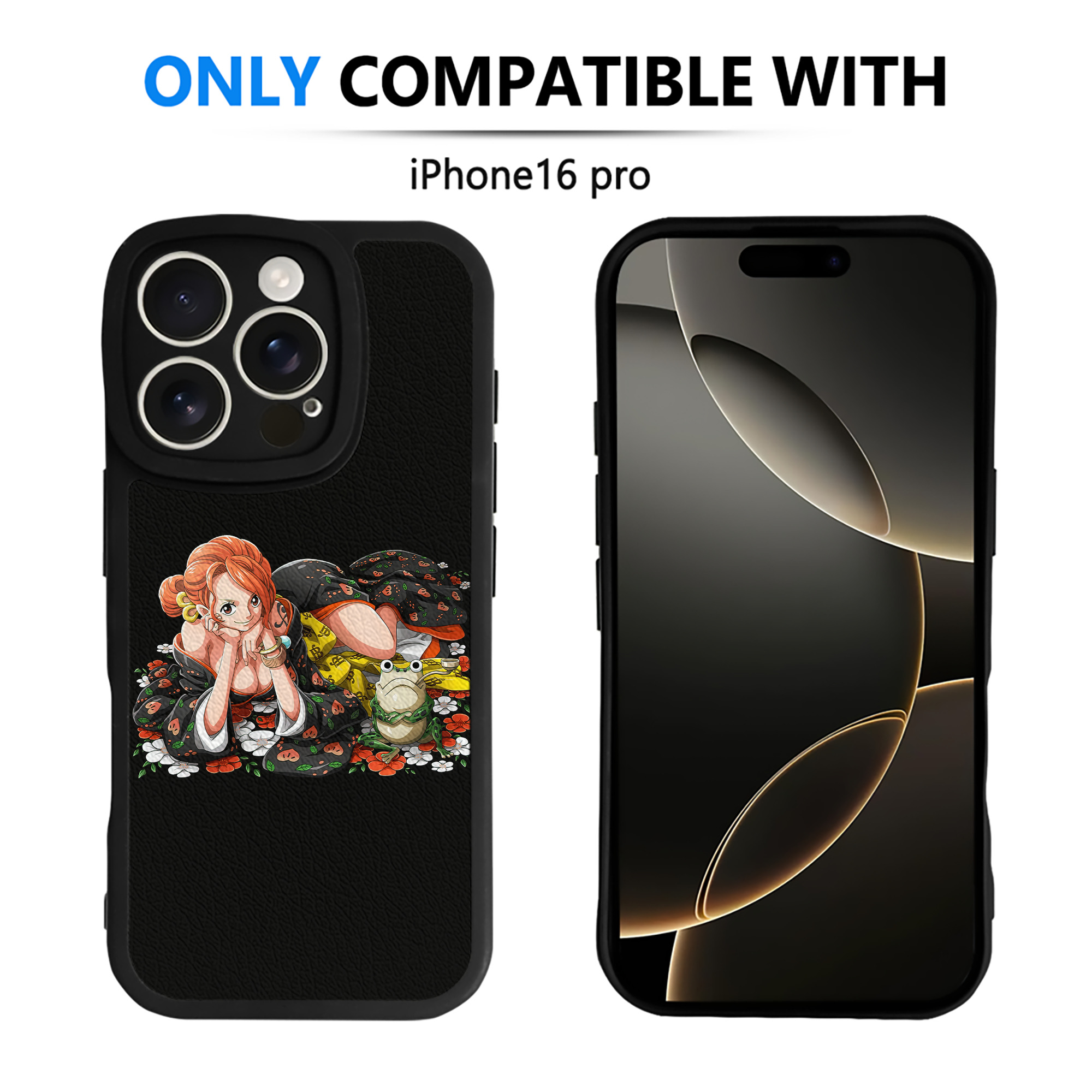 （画像用） ワンピース ナミ ONE PIECE Nami 【iPhone 16シリーズ対応】シリコンスマホケース（レザー調） 材質：シリコン